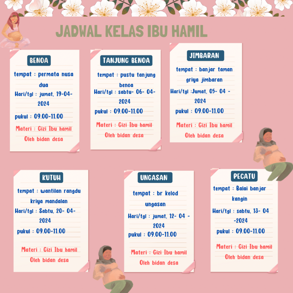 Jadwal Kelas Ibu Hamil April Puskesmaskutaselatan Badung